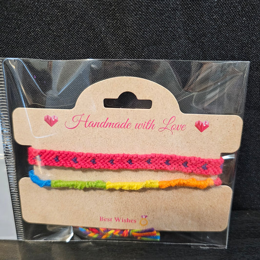 Tiny Heart Rainbow Friendship Bracelet