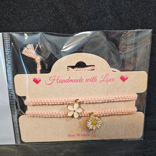 Flower Charmed Friendship Bracelet