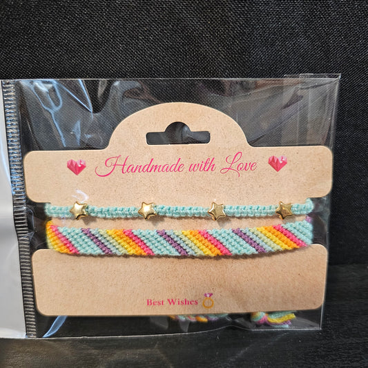 Rainbow Ombre Star Friendship Bracelet