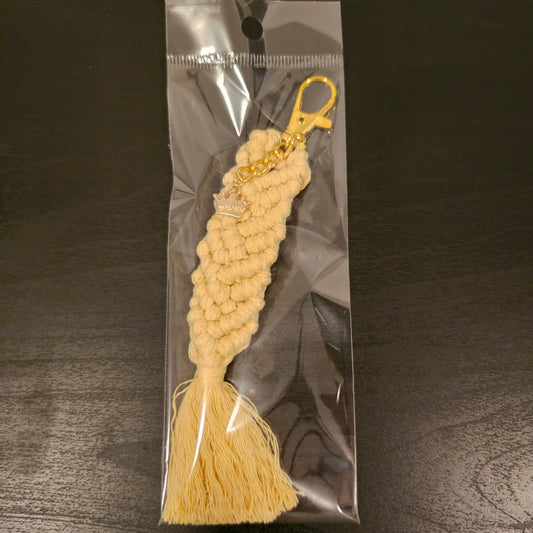 Macrame Mermaid Keychain