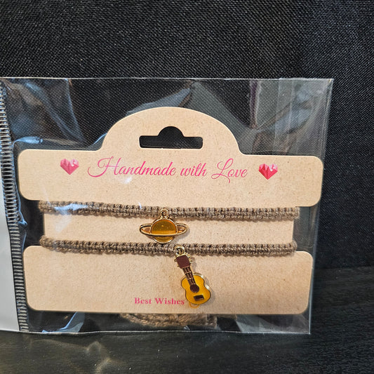 Planet Guitar Charmed Friendship Bracelet