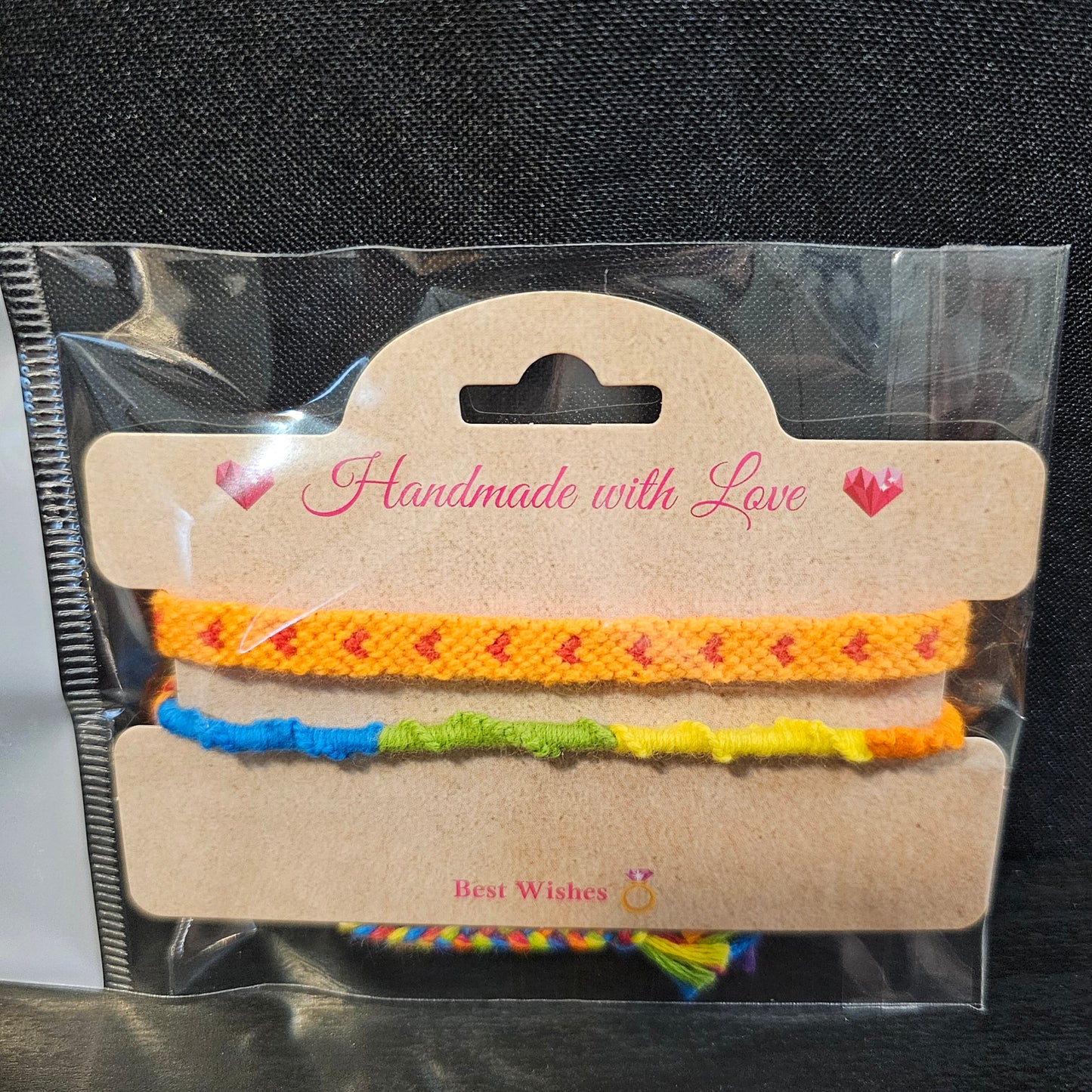 Tiny Heart Rainbow Friendship Bracelet