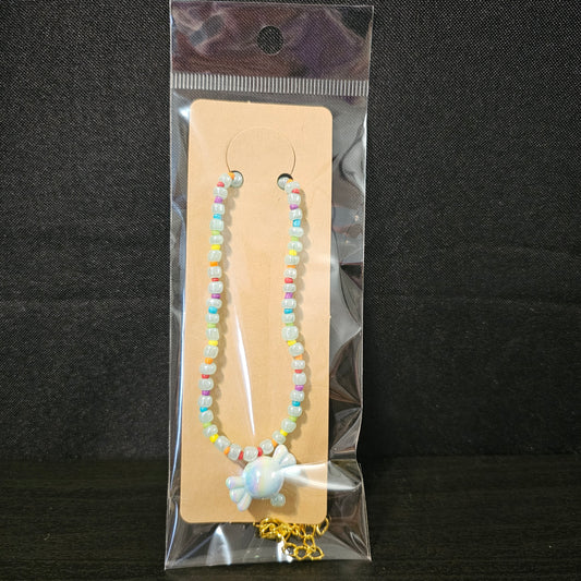 Rainbow Seed Beads Candy Necklace
