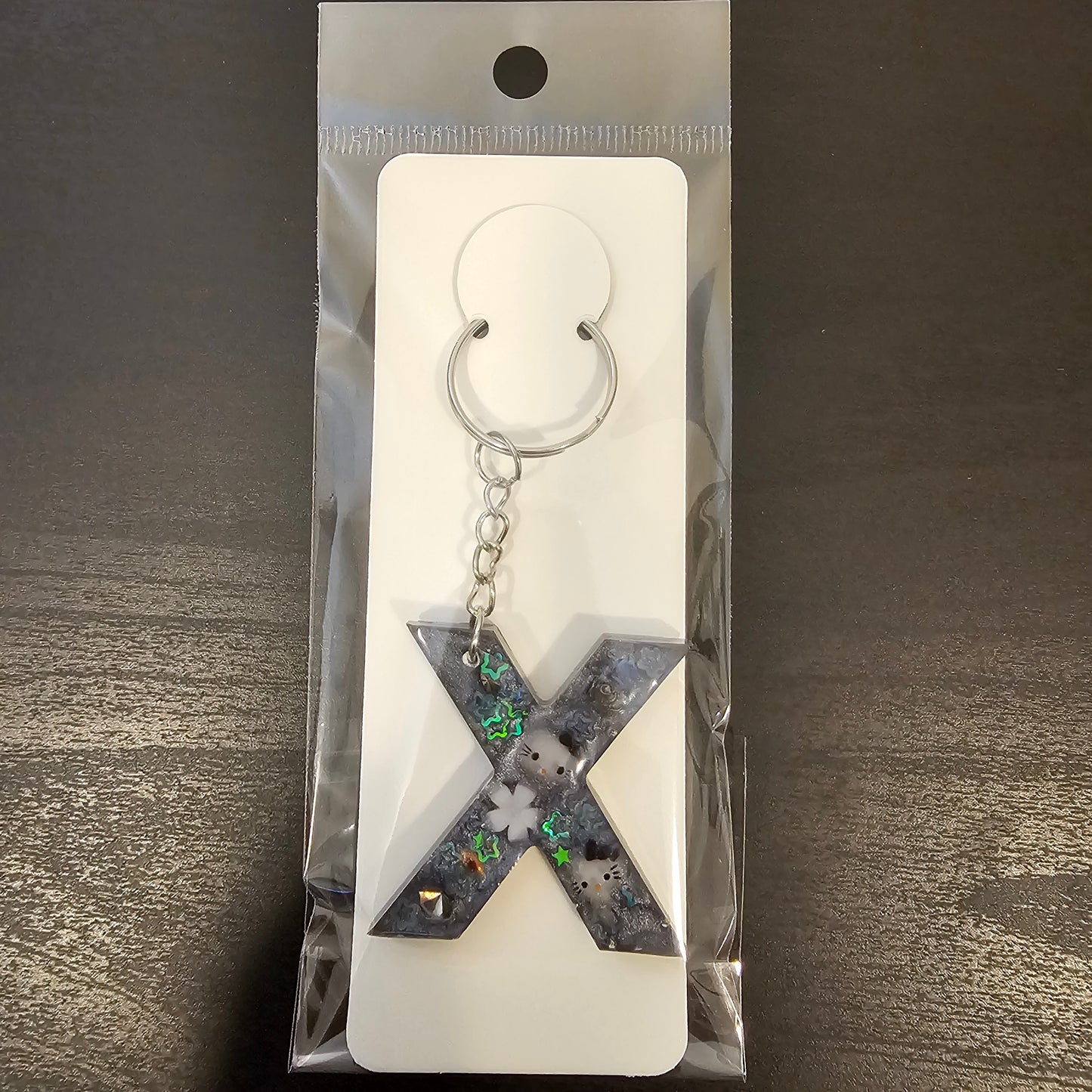 Initial X Keychain