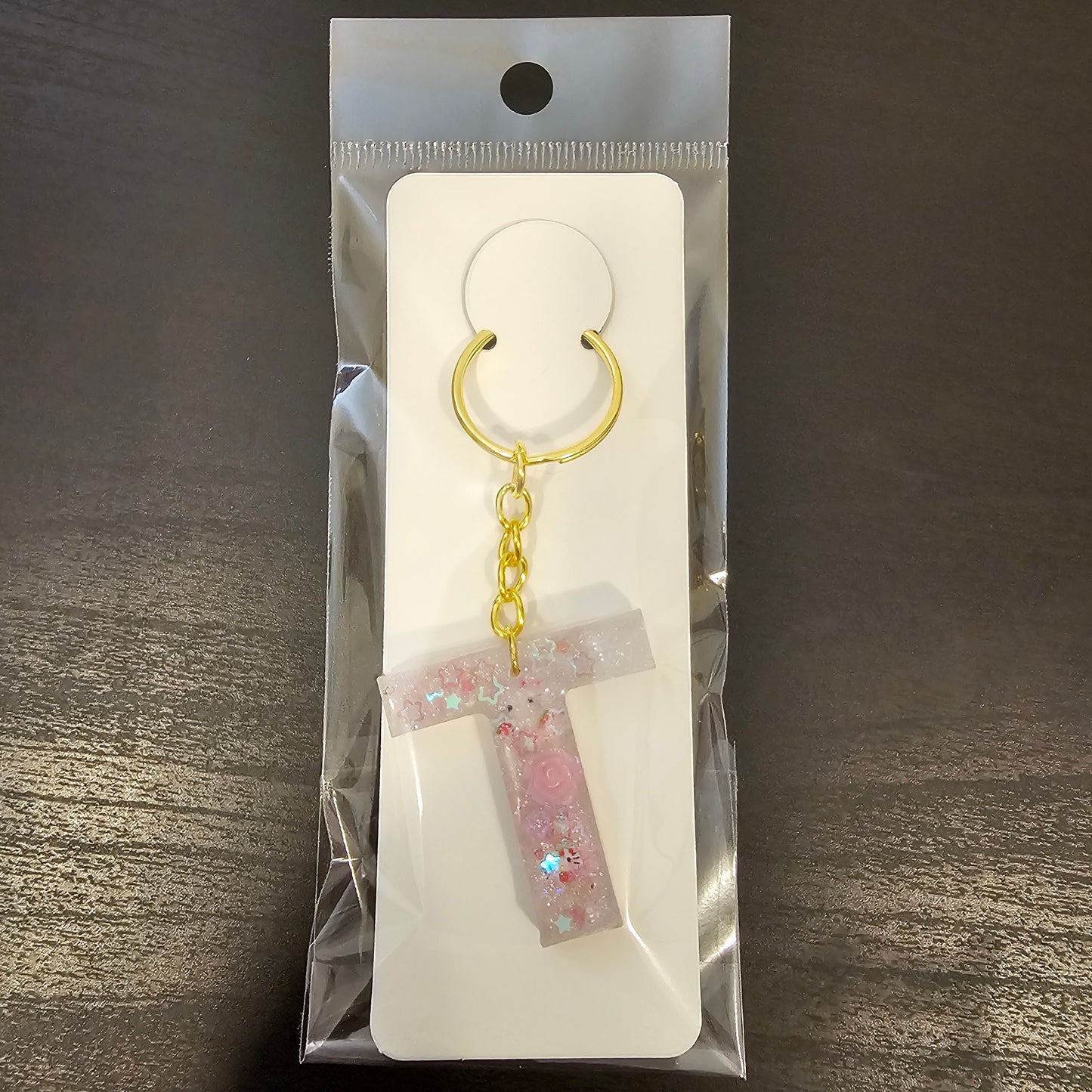 Initial T Keychain