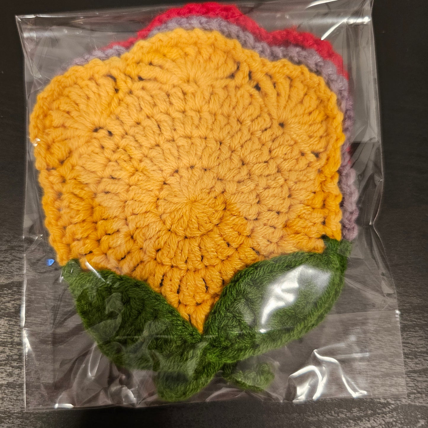 Crocheted Tulip Coaster