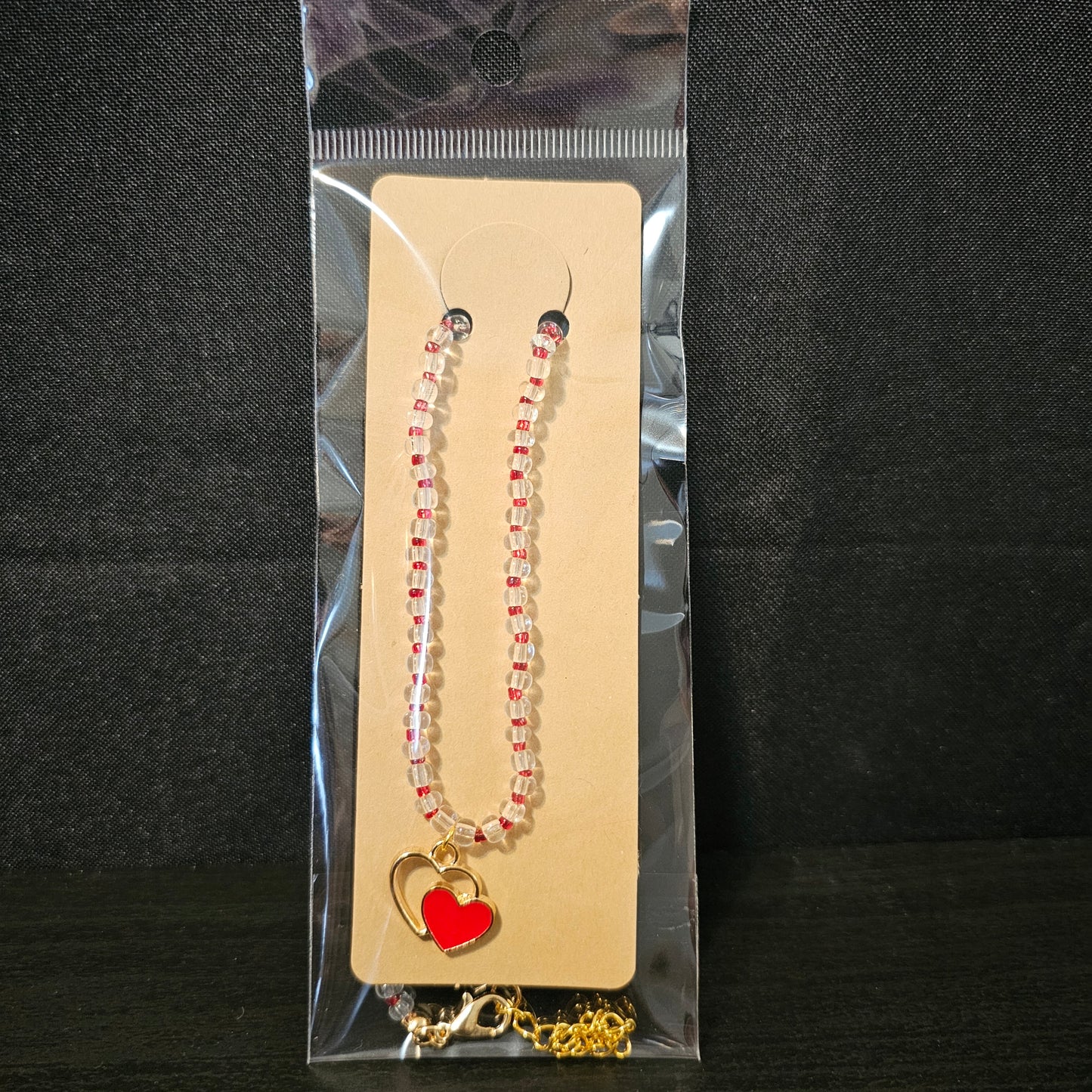 Heart Charm Beads Necklace
