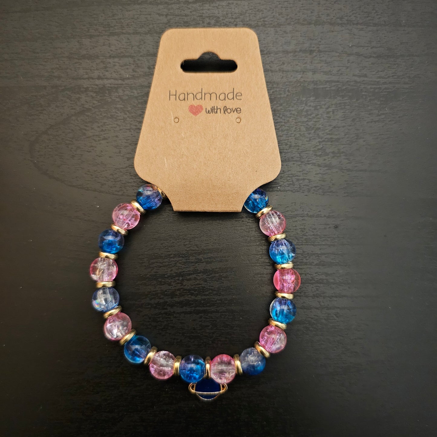 Glass Beads Charm Planet Bracelet