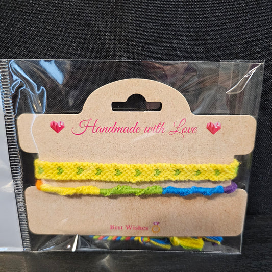 Tiny Heart Rainbow Friendship Bracelet