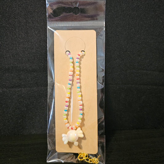 Rainbow Seed Beads Candy Necklace