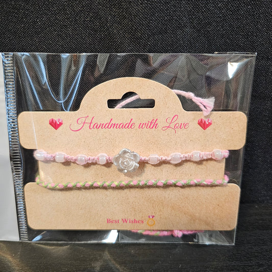 Beaded Rose Friendship Bracelet