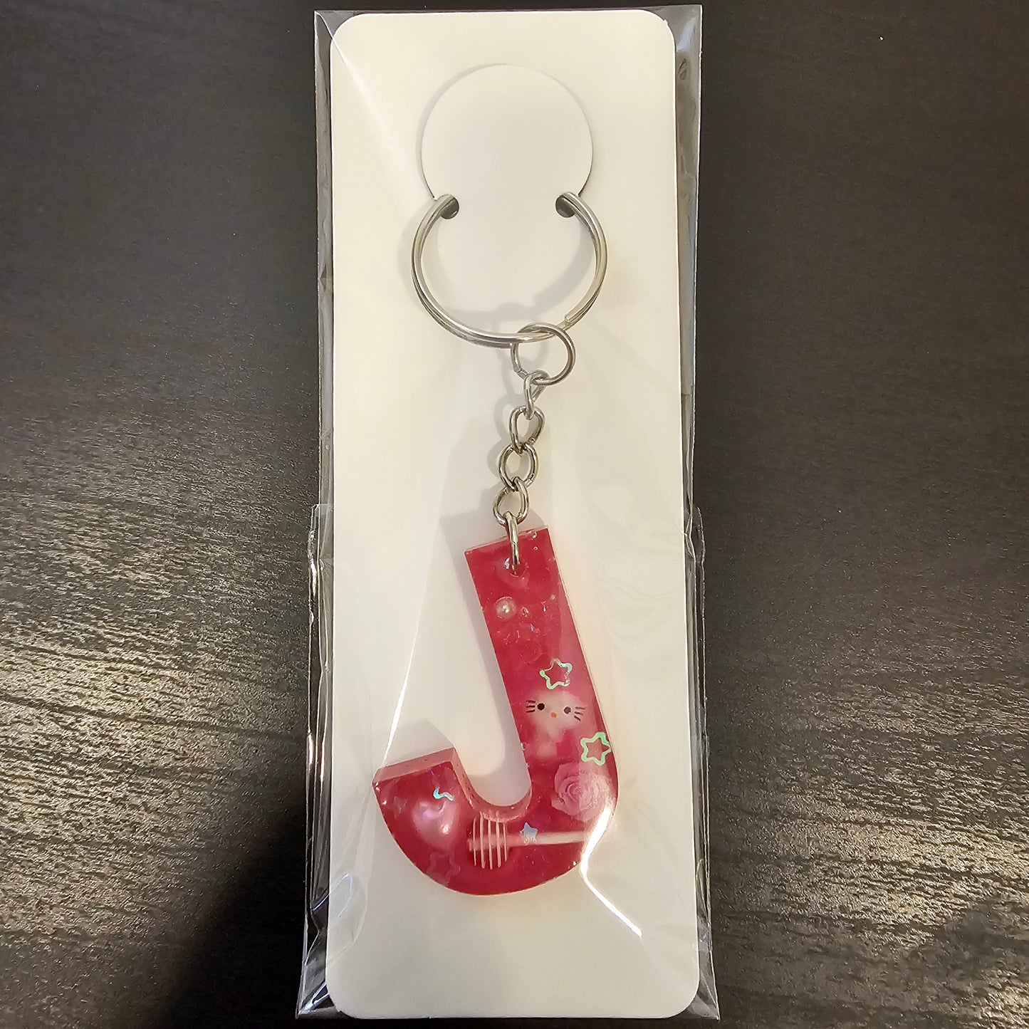 Initial J Keychain