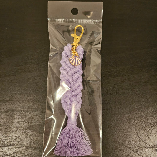 Macrame Mermaid Keychain