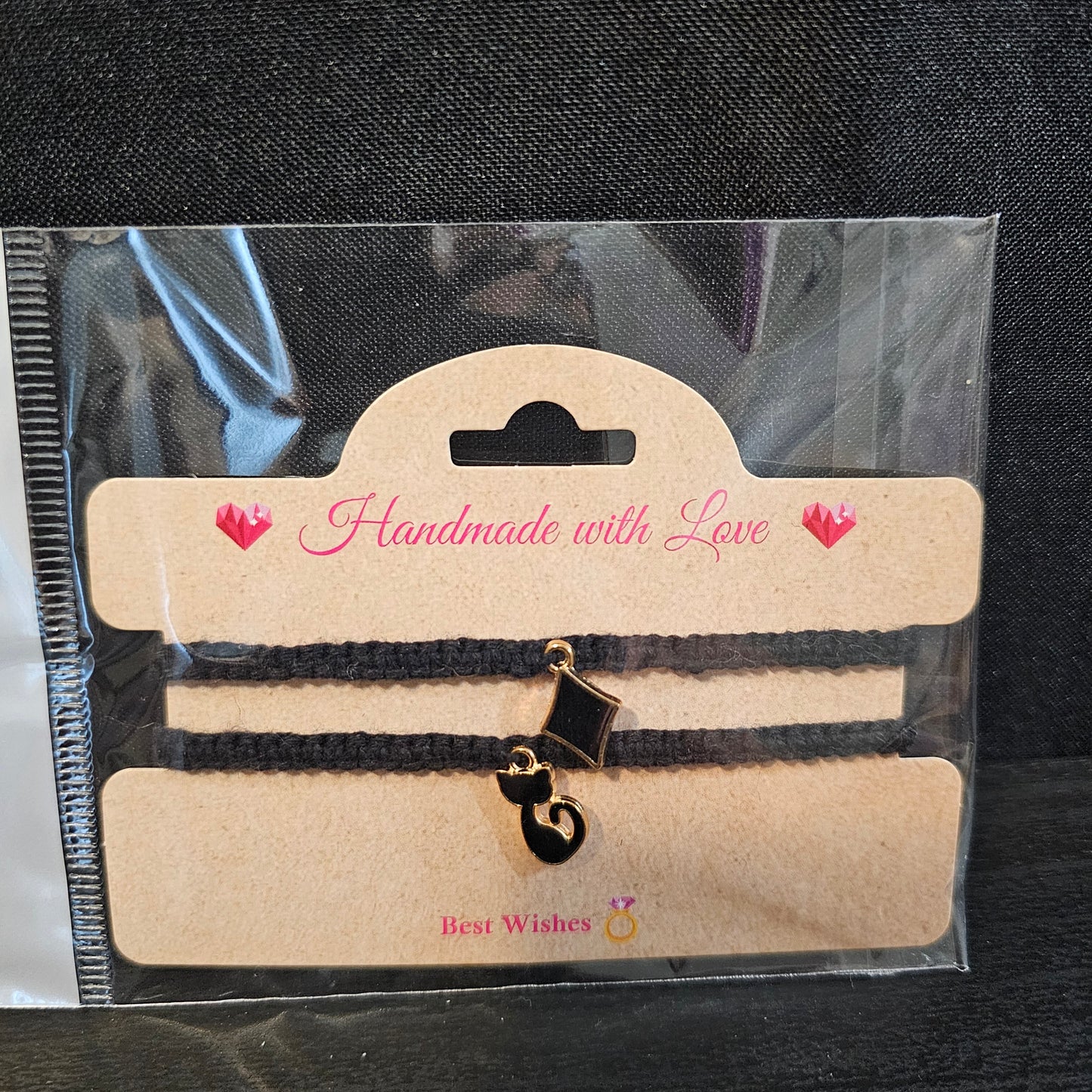 Diamond Cat Charmed Friendship Bracelet