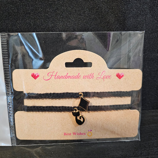 Diamond Cat Charmed Friendship Bracelet