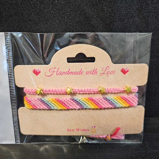 Rainbow Ombre Star Friendship Bracelet