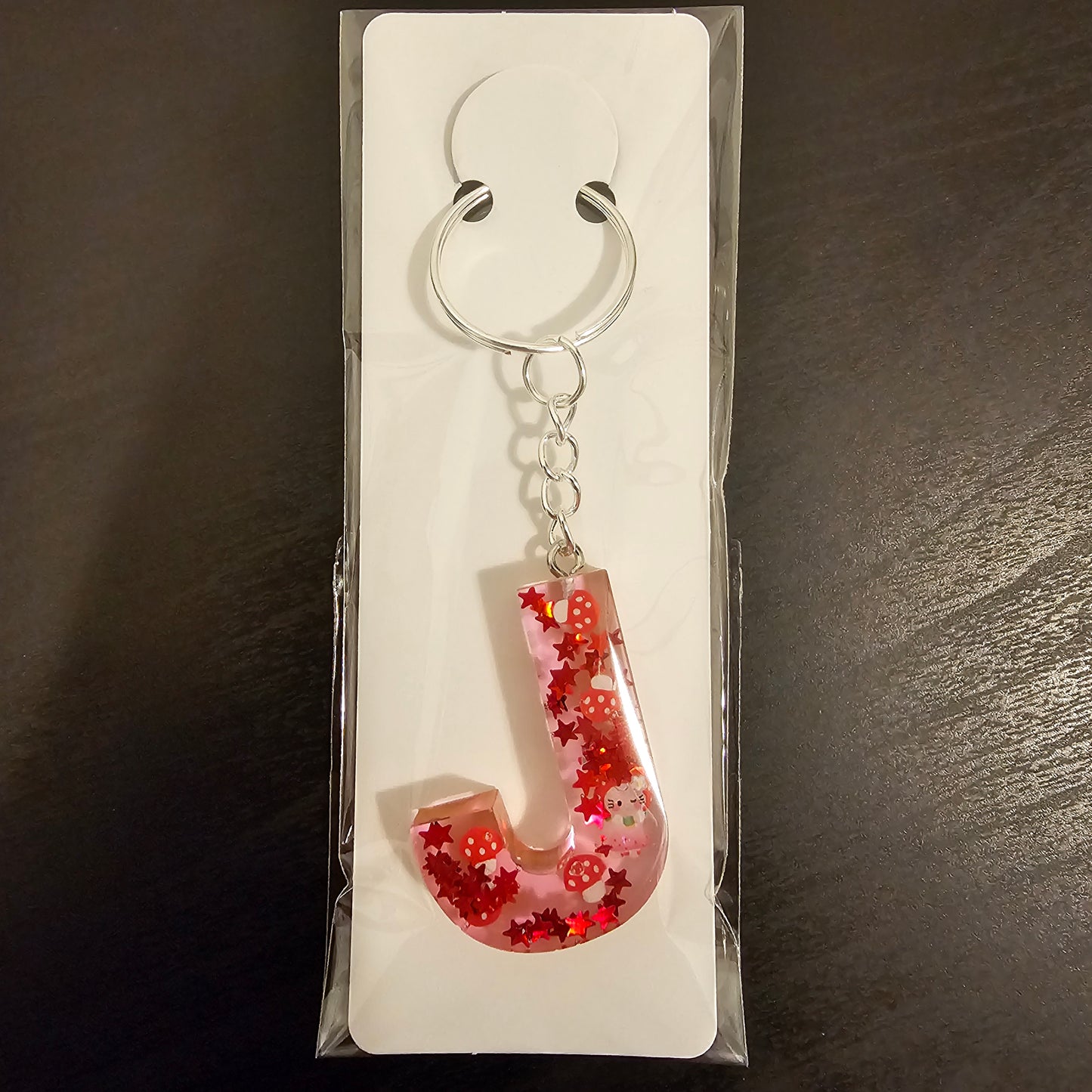 Initial J Keychain