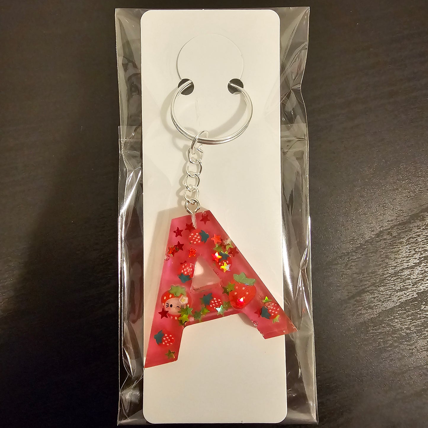 Initial A Keychain
