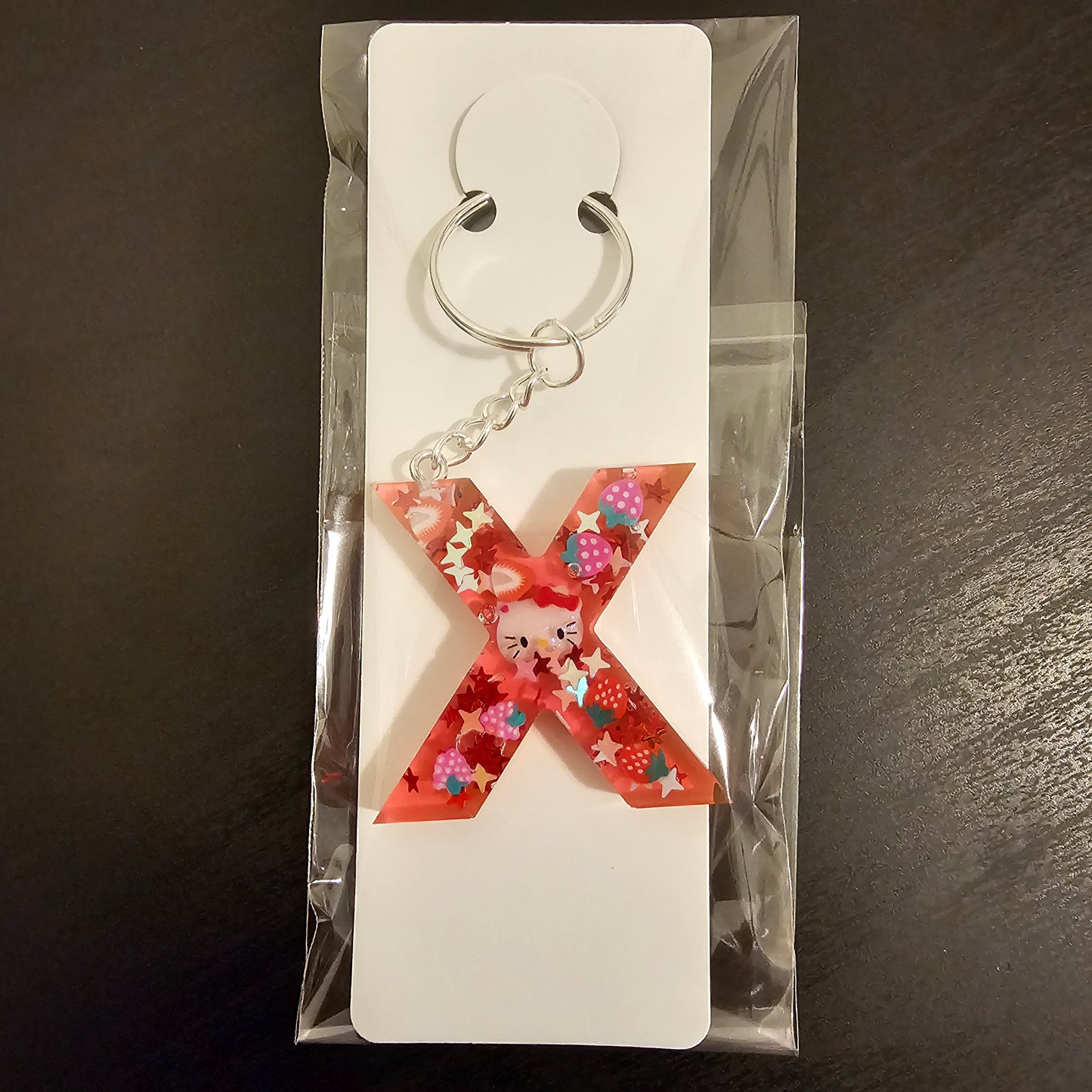 Initial X Keychain