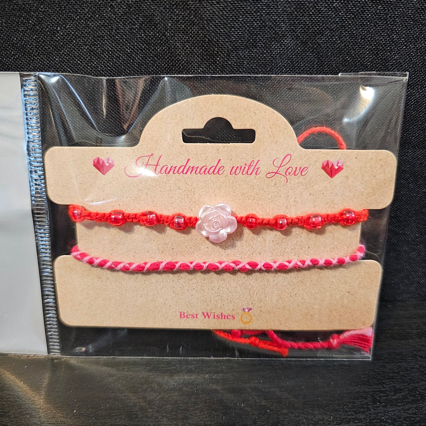 Beaded Rose Friendship Bracelet
