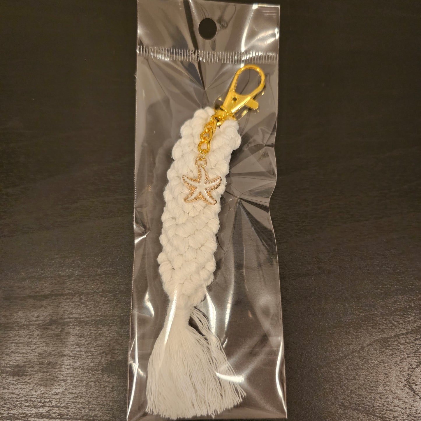 Macrame Mermaid Keychain