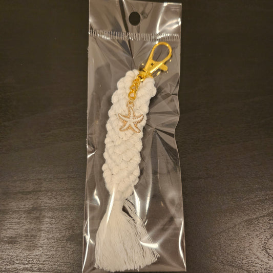 Macrame Mermaid Keychain