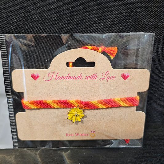 Flower Charmed Ombre Friendship Bracelet