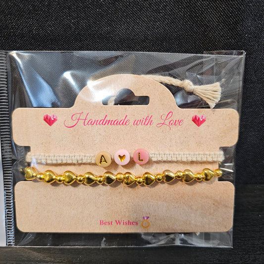 Initial Friendship Bracelet (A & L)