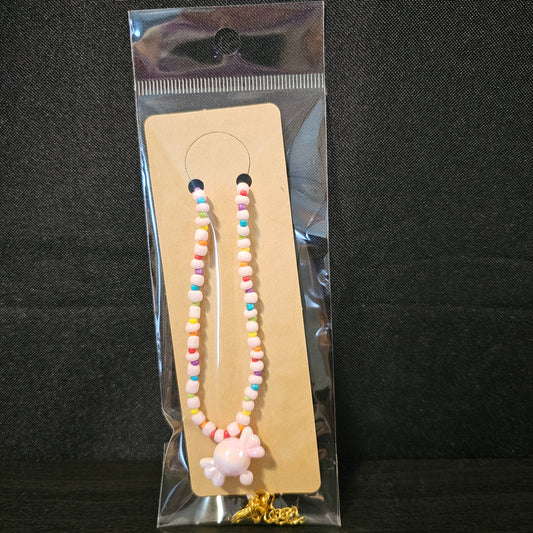 Rainbow Seed Beads Candy Necklace
