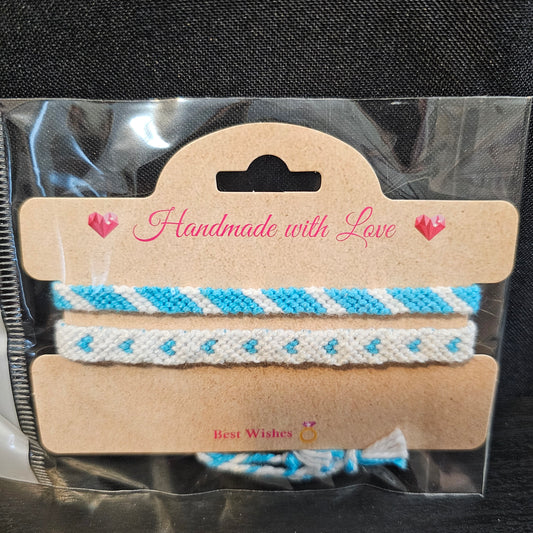 Tiny Heart Candy Stripe Friendship Bracelet