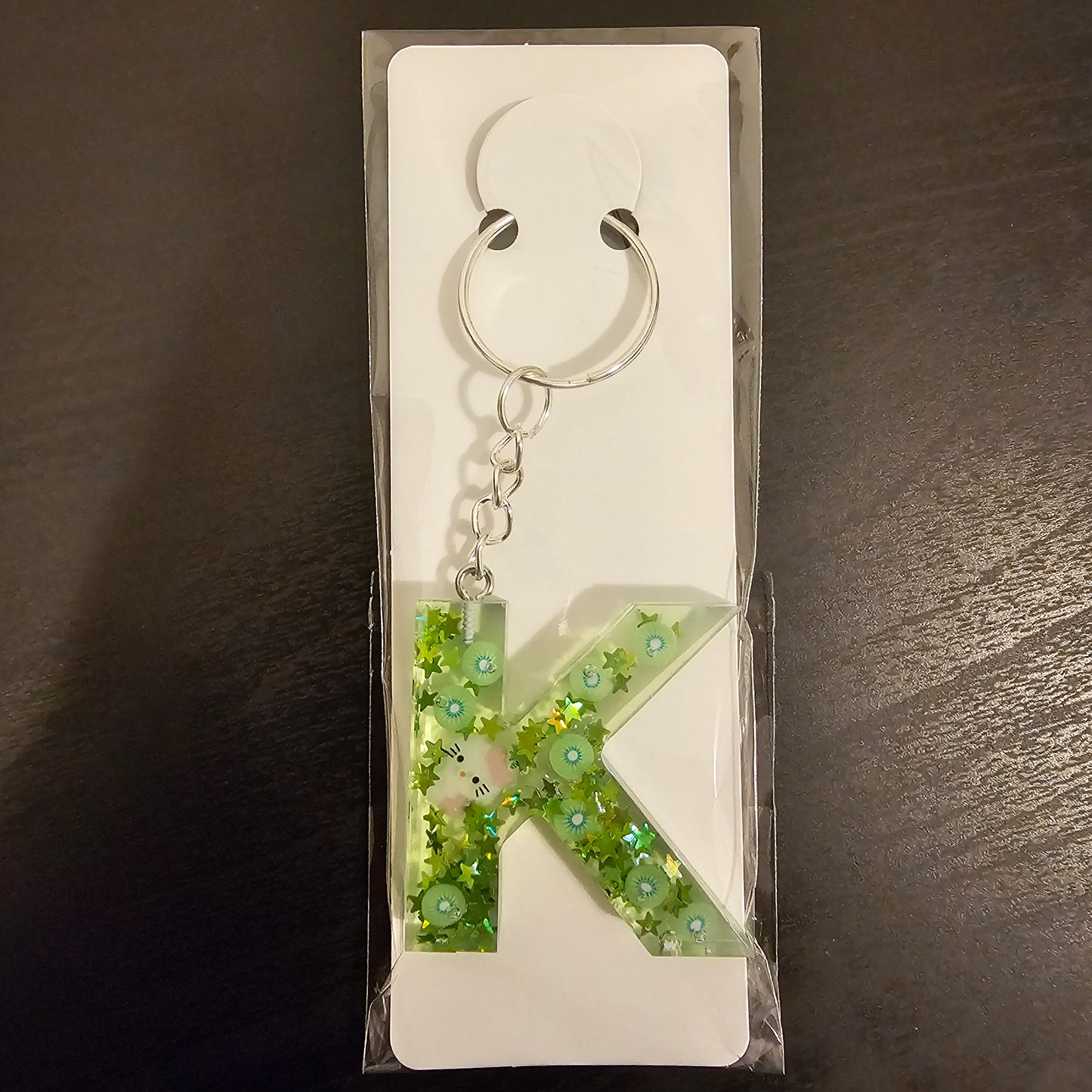 Initial K Keychain