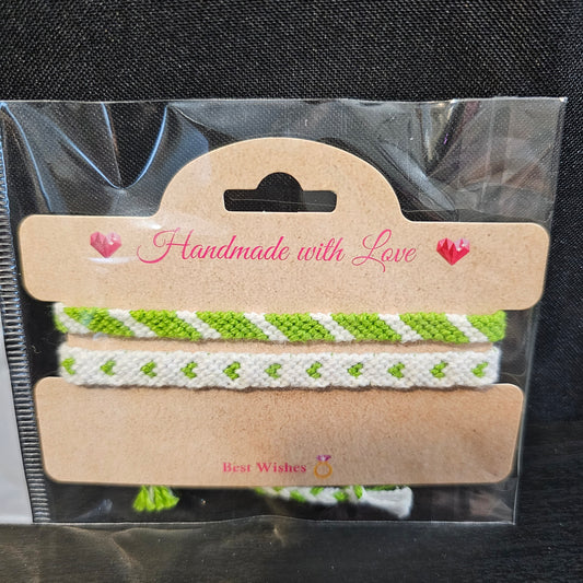 Tiny Heart Candy Stripe Friendship Bracelet