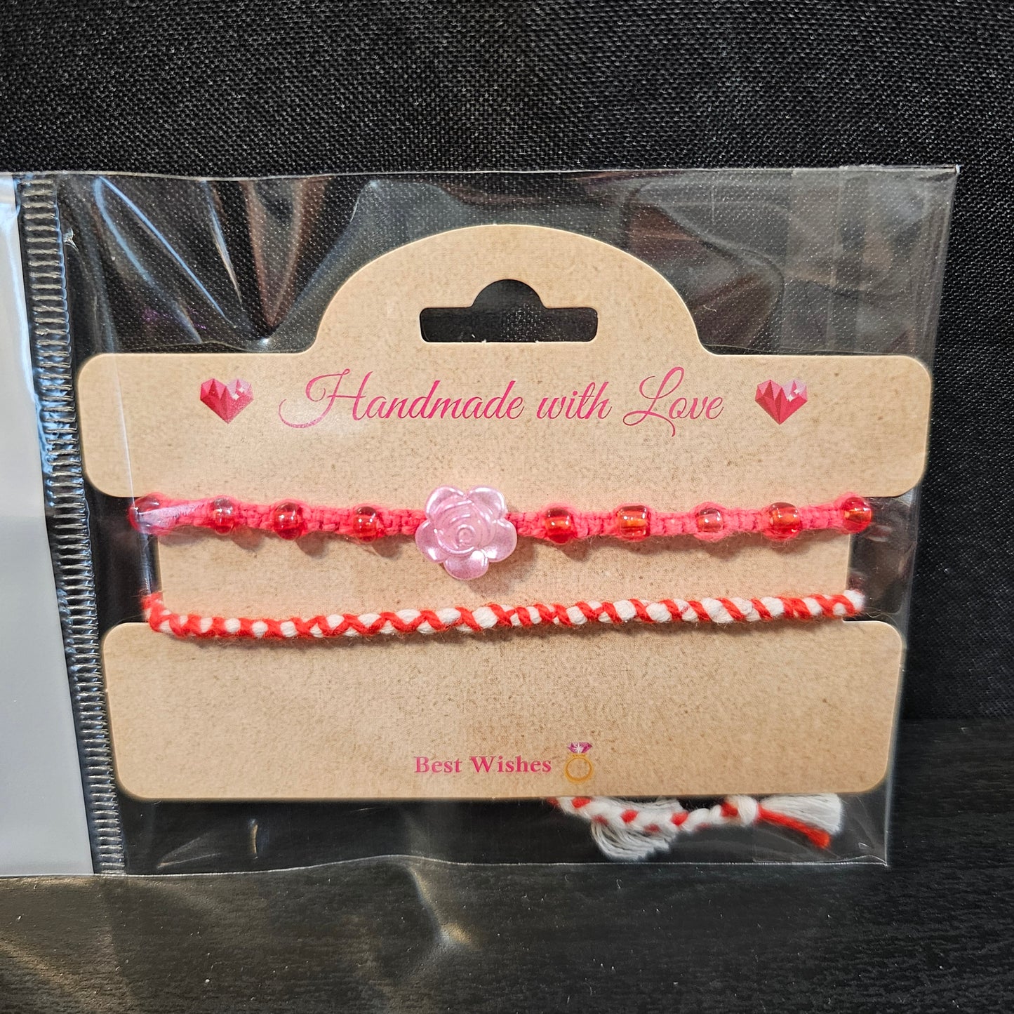 Beaded Rose Friendship Bracelet