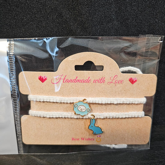 Sheep Rabbit Charmed Friendship Bracelet