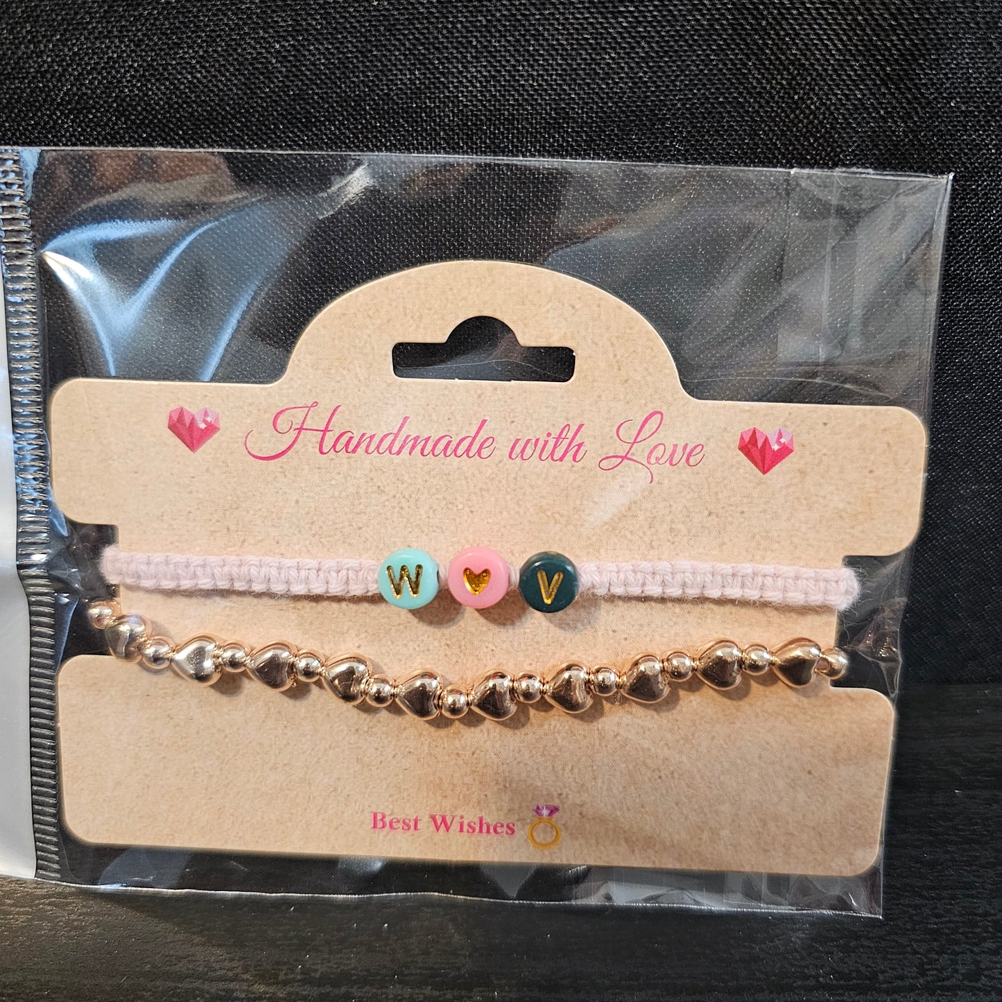 Initial Friendship Bracelet (W & V)