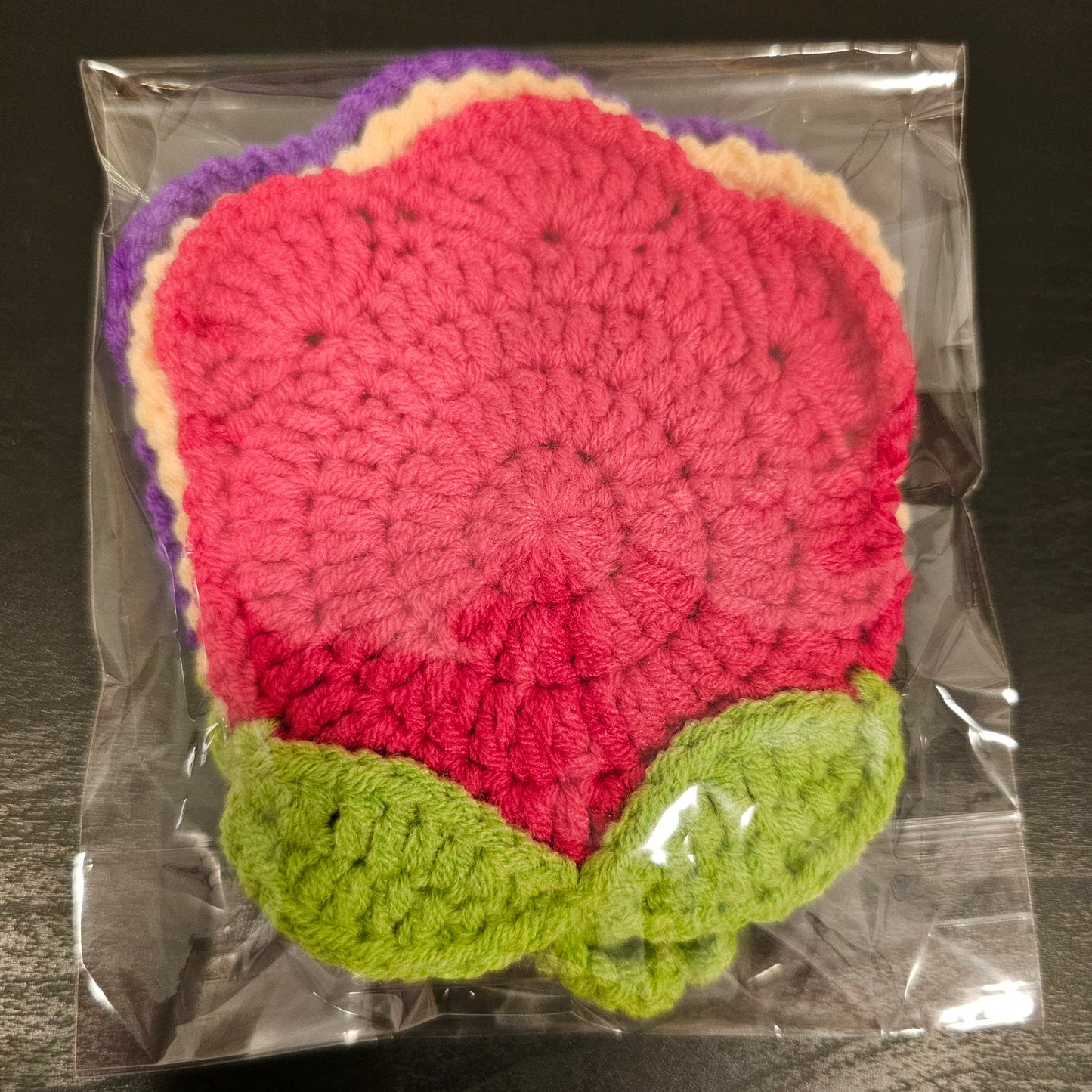 Crocheted Tulip Coaster
