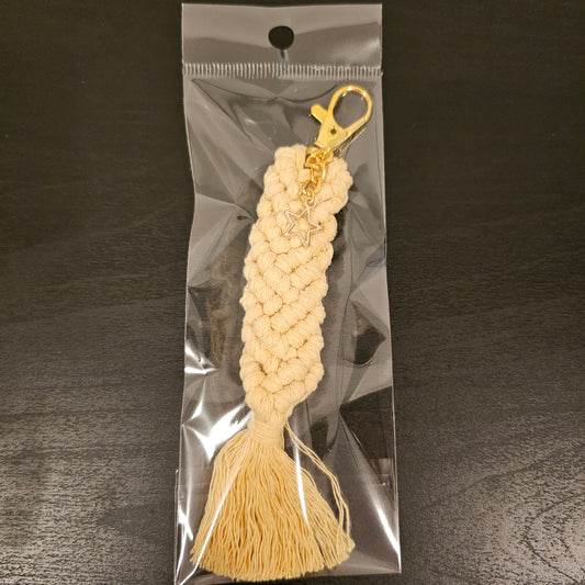 Macrame Mermaid Keychain