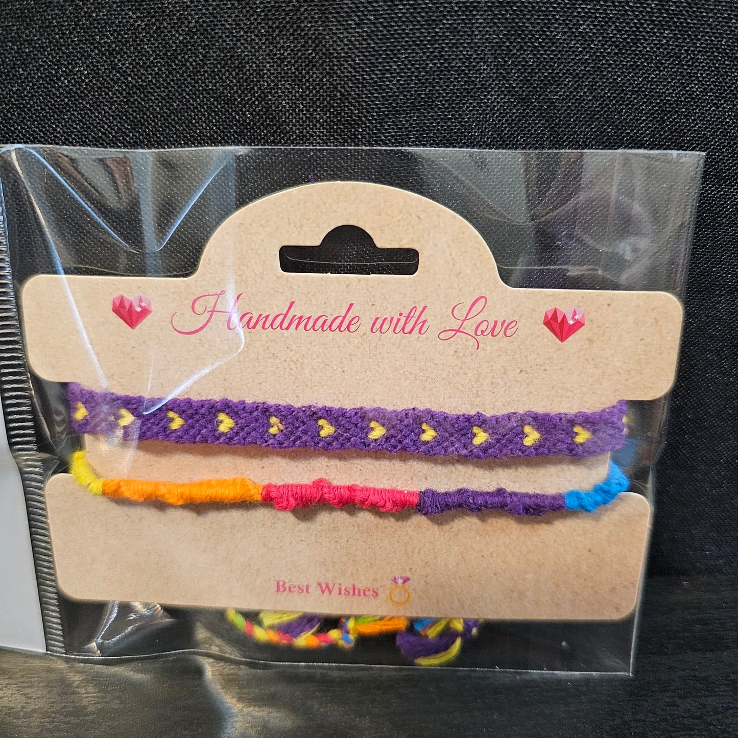 Tiny Heart Rainbow Friendship Bracelet