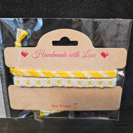 Tiny Heart Candy Stripe Friendship Bracelet