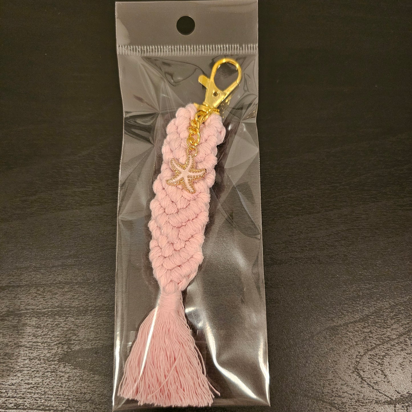 Macrame Mermaid Keychain