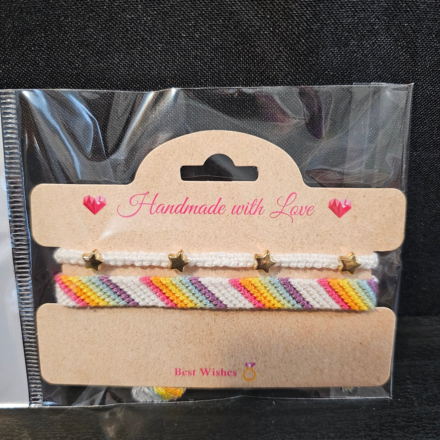 Rainbow Ombre Star Friendship Bracelet