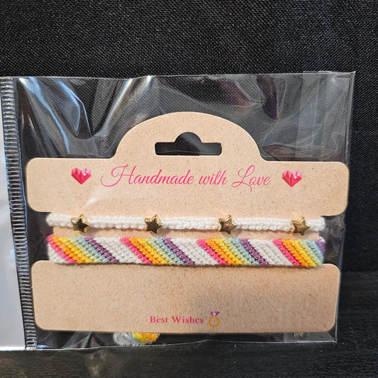 Rainbow Ombre Star Friendship Bracelet