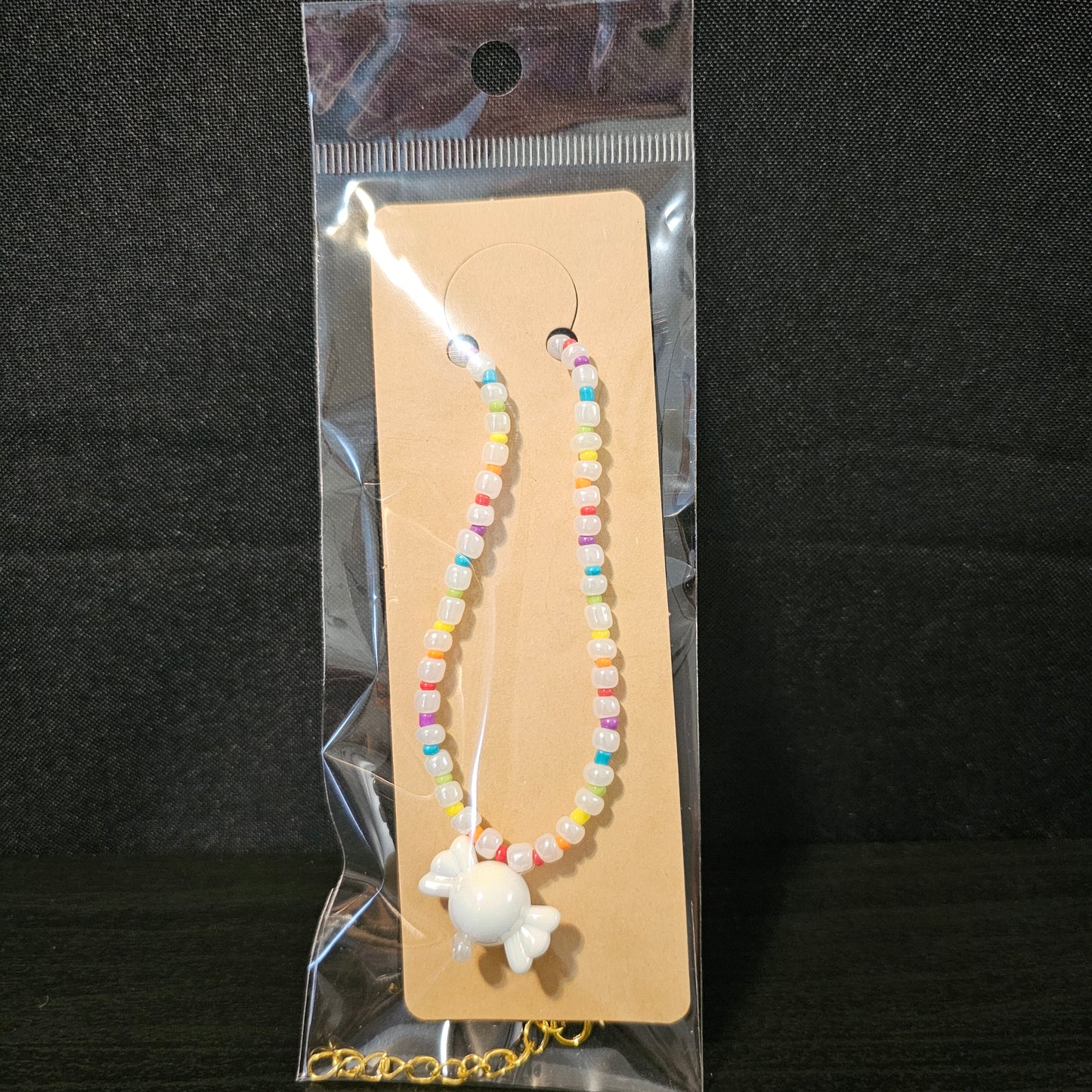 Rainbow Seed Beads Candy Necklace